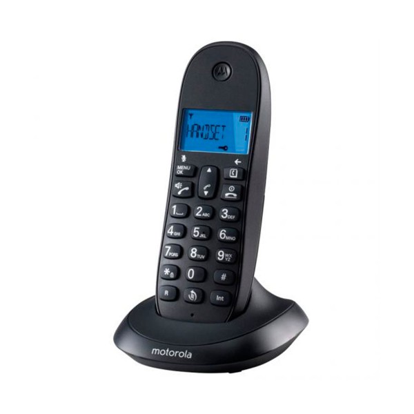 Motorola c1001lb+ negro teléfono inalámbrico con manos libres integrado