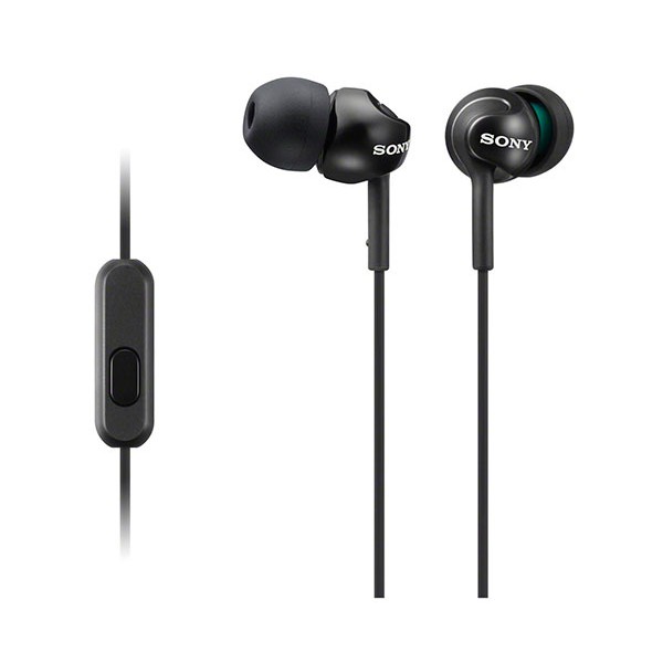 Sony mdr-ex110ap negros auriculares de botón de diseño y alta calidad