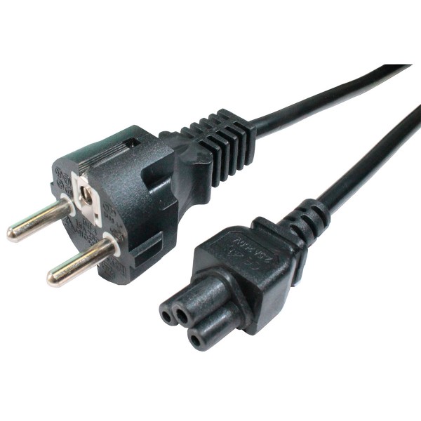 Dcu cable negro alimentación de equipos electrónicos conexión red trebol  1.5m