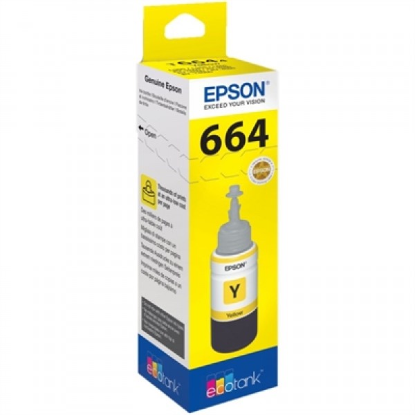 Epson botella tinta ecotank t6641 amarillo 70ml