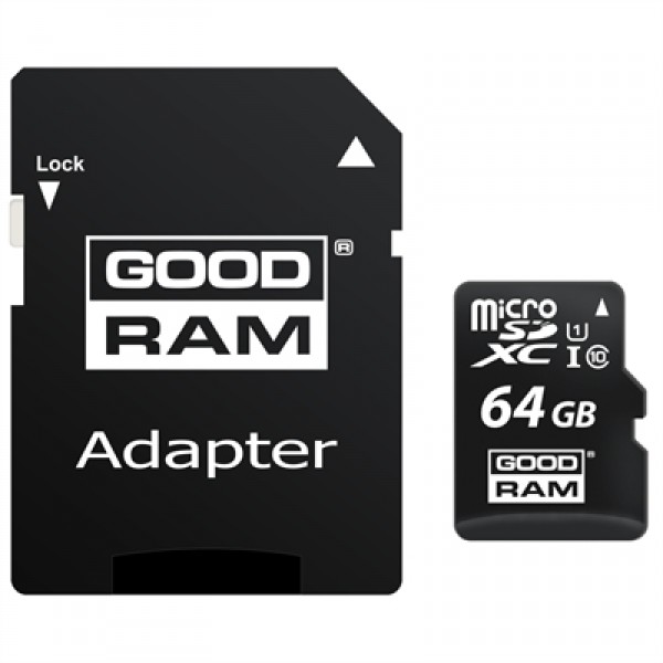 Goodram m1aa micro sd clase 10 64gb c/adapt