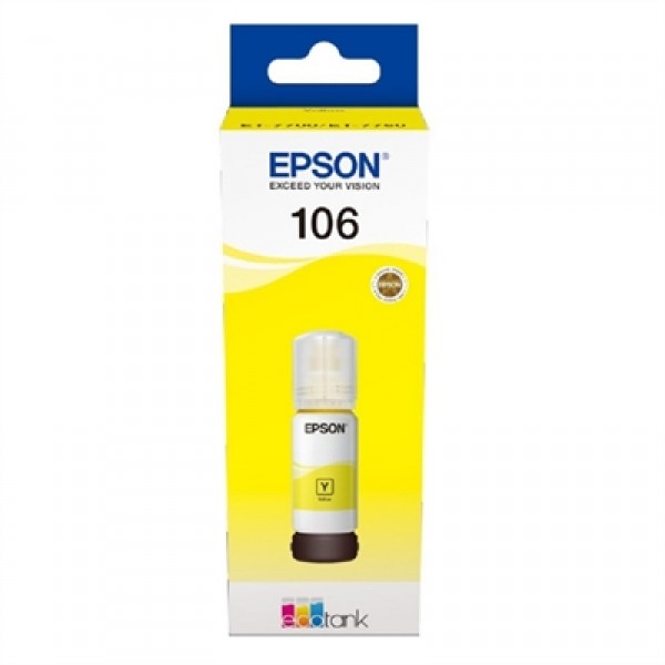 Epson botella tinta ecotank 106 amarillo 70ml