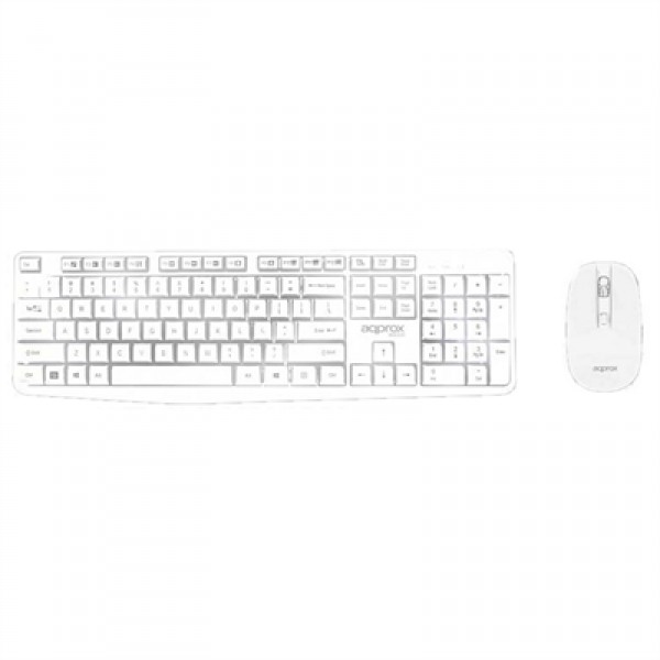 Approx! mk335 kit teclado+ratón 2.4ghz blanco
