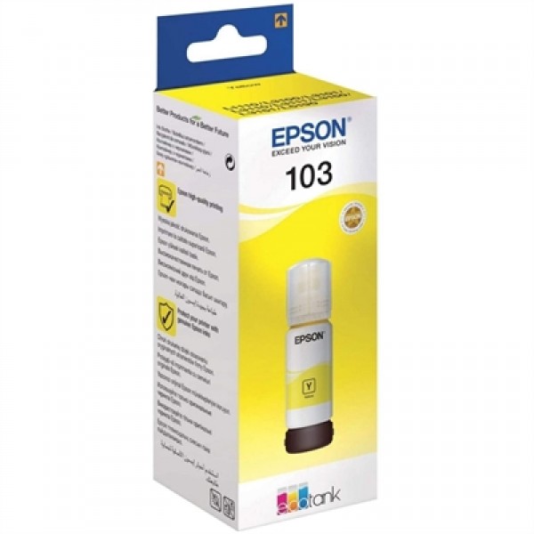 Epson botella tinta ecotank 103 amarillo 70ml