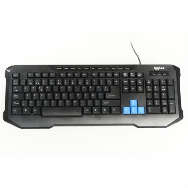 Iggual teclado multimedia ck-4blue-116t negro/azul