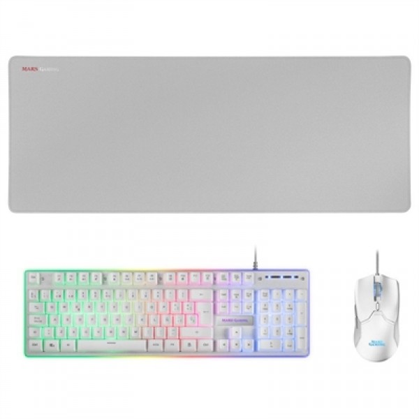 Mars gaming combo mcpx gaming 3in1 rgb blanco